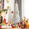 6 Feet Unlit Artificial Slim Pencil Christmas Tree with Metal Stand